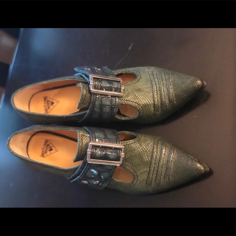 Fluevog Green Pilgrim Shoes